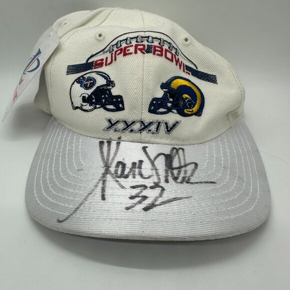 Vintage Marcus Allen Signed Super Bowl Hat Rams Vs Titans Limited Edition - Picture 2 of 4